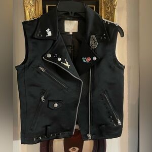 Opening Ceremony Black custom Jacket with Artistic Pins